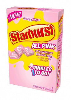 Starburst Zero Sugar All Pink Strawberry Singles to Go 0.59oz (16.6g)