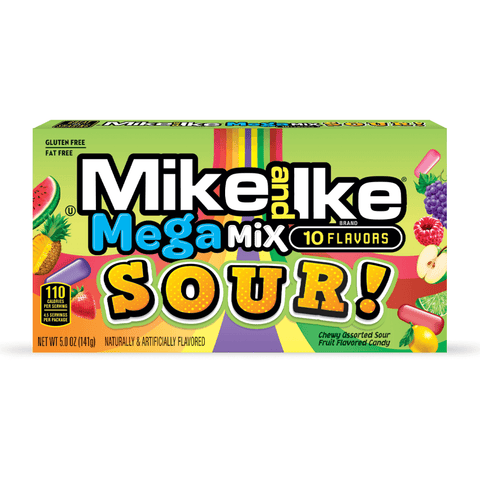 Mike & Ike Mega Mix SOUR Theatre Box (141g) - SweetPunkz