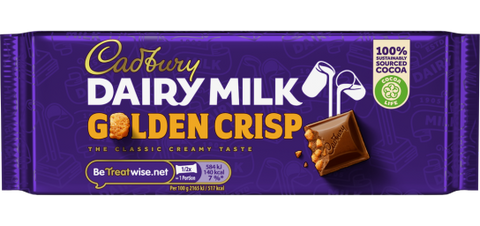 Cadbury Dairy Milk Golden Crisp (54g) Irish Import