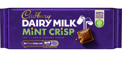 Cadbury Dairy Milk Mint Crisp (54g) Irish Import