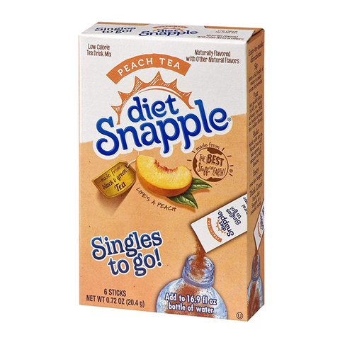 Diet Snapple Peach Tea Singles to Go 6 Pack