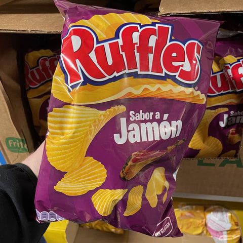 ruffles jamon crisps from spain, imported and available at SweetPunkz in UK 