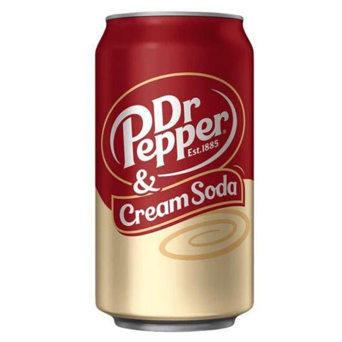 Dr Pepper Cream Soda USA Soft Drink Can (355ml) - SweetPunkz