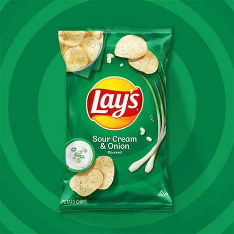Lays Sour Cream & Onion Potato Chips USA Import (184g, Sharer Bag) - SweetPunkz