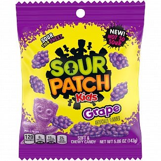Sour Patch Kids Grape Peg Bag (143g) - SweetPunkz