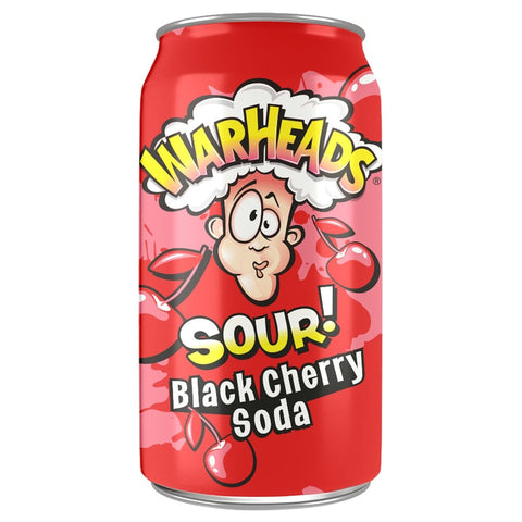 Warheads Sour Black Cherry USA Soft Drink Can (355ml) - SweetPunkz
